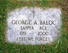 Sapper George A. Baloc (Ret'd) 100 Mile House Cemetery