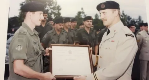 Sgt. Cornelius Michael Ralph, left, was a combat engineer who died in 1992. (Submitted by Lorraine Ralph)