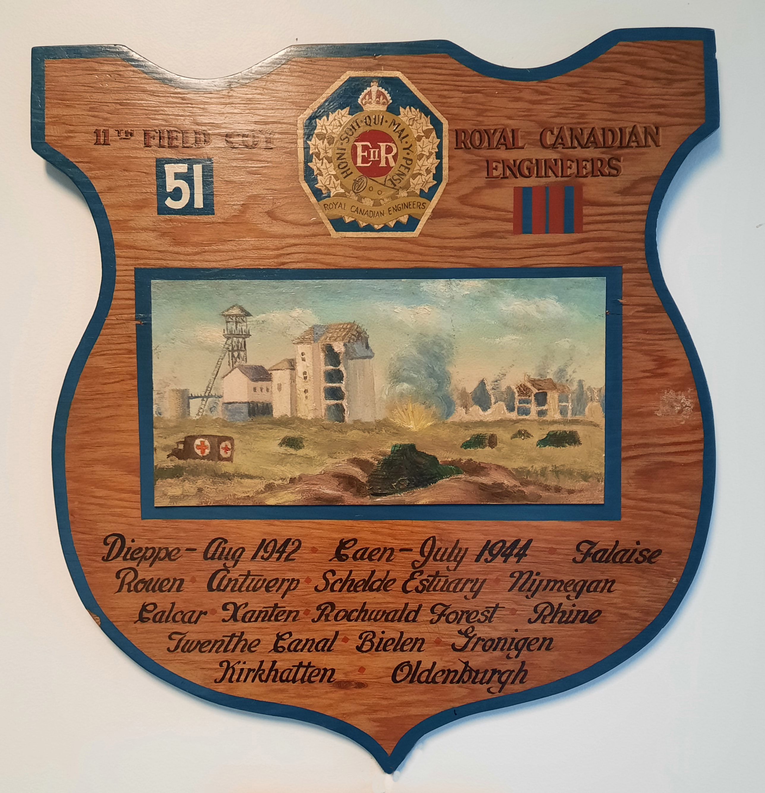 11th Field Company Plaque