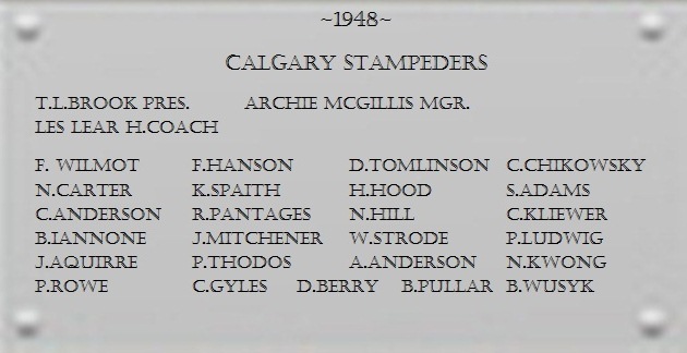 Adams - 1948 Grey Cup Plate