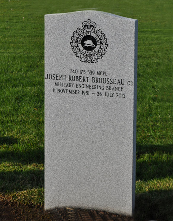 Grave Stone MCpl Joseph Robert Brousseau, CD 