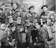 Chinese Canadians in SOE 136. Herb is in the rear on the right.