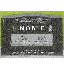 Lewis Nobel Headstone