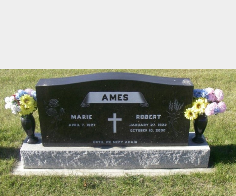 Robert and Marie Ames Gravestone, Grande Prairie Cemetery
