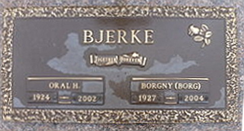 MWO Oral Helmer Bjerke, CD (Ret'd) GraveMarker 