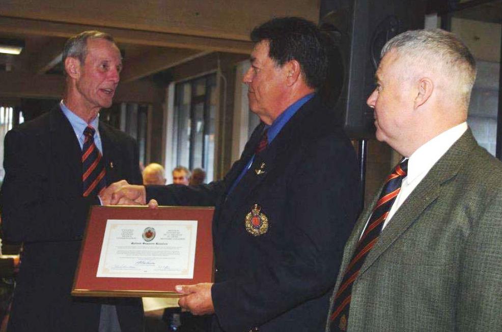 CME Branch Commendation award BGen DesLauriers, Mr. Ed Ashley and CWO Patterson