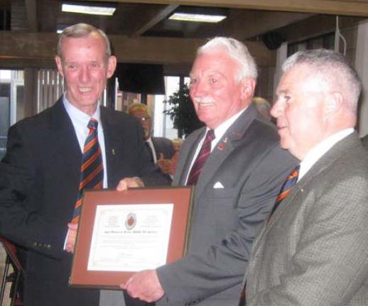 CME Branch Commendation award BGen DesLauriers, Mr. Bill Stone and CWO Patterson