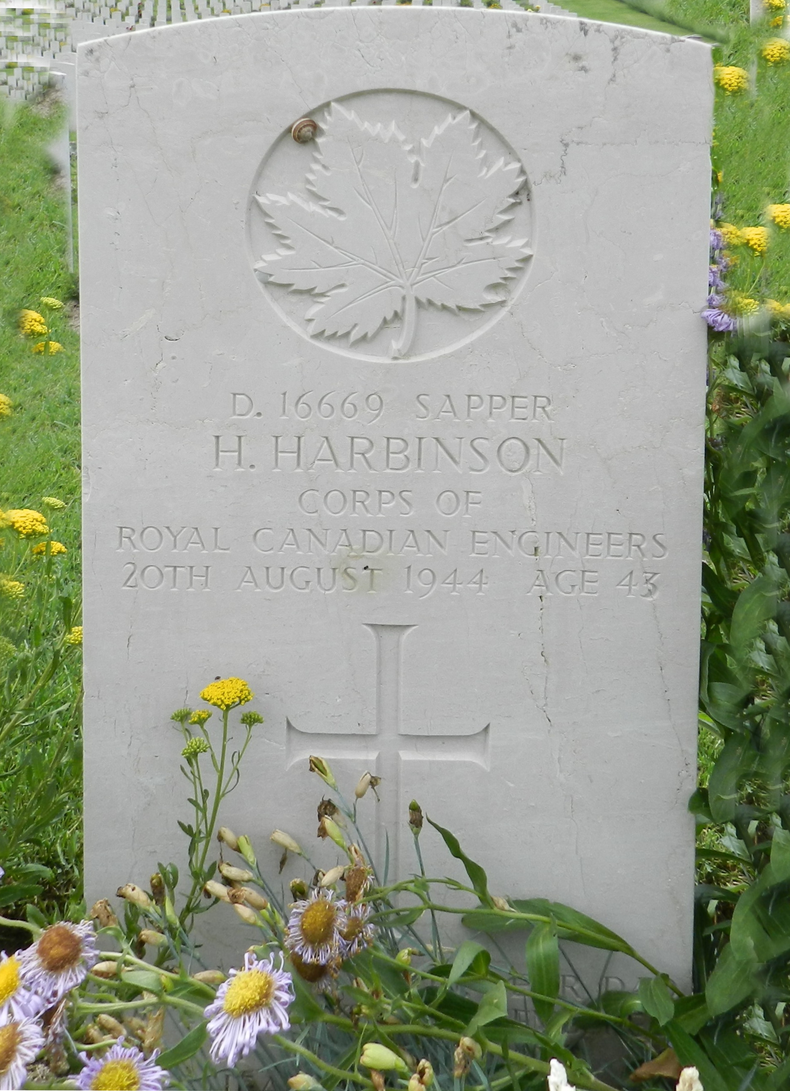 Spr Henry Harbinson, Ancona Cemetery, Italy
