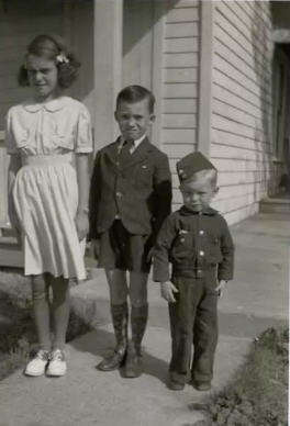 Helen, Earl and Ralph Storey about 1942 - 43 in Napanee, ON (COURTESY OF ED STOREY)