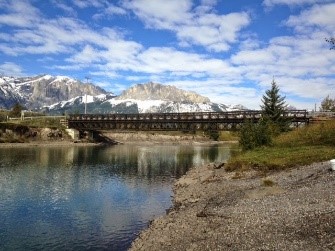 Kananaskis Bridge, Exshaw, AB as seen in September 2014