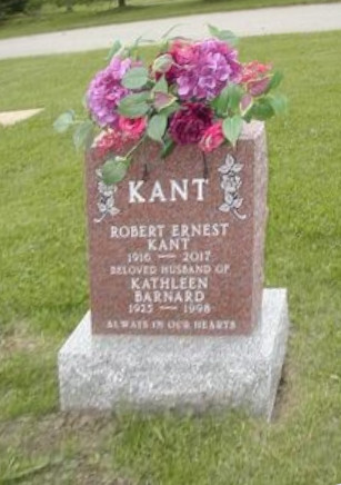 Spr Robert Ernest Otto Kant (Ret'd) Headstone in the Avondale Cemetery in Stratford, ON