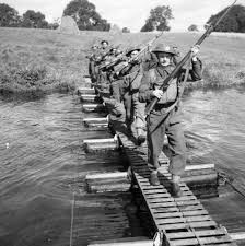 Kapok bridge used during a training exercise in England.