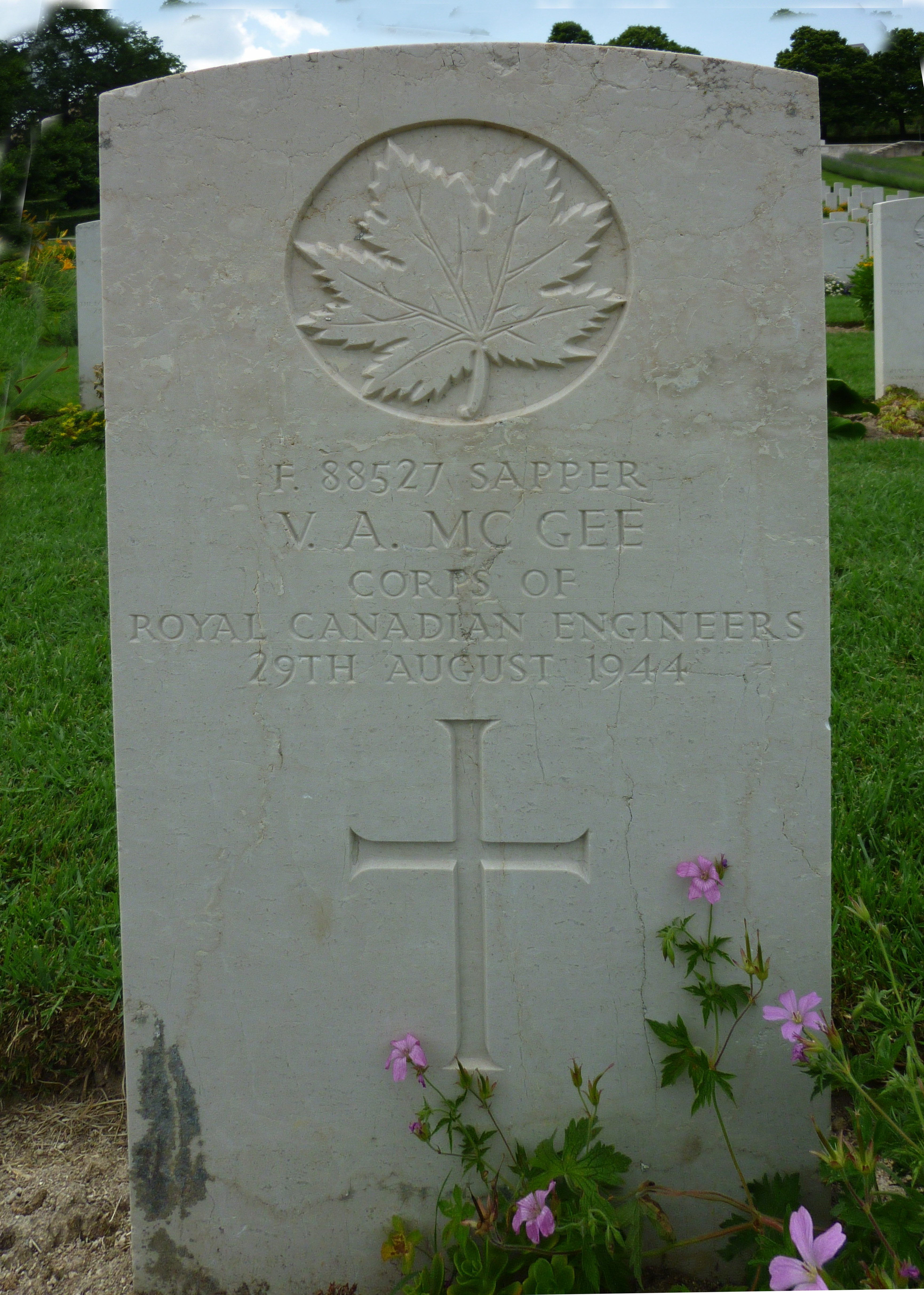 Spr Vincent Mcgee, Ancona Cemetery, Italy