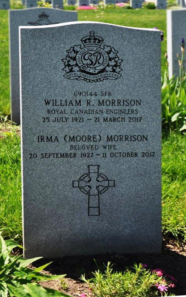 William Roscoe “Bill” Morrison Headsone at Beechwood National Military Cemetery, Ottawa 