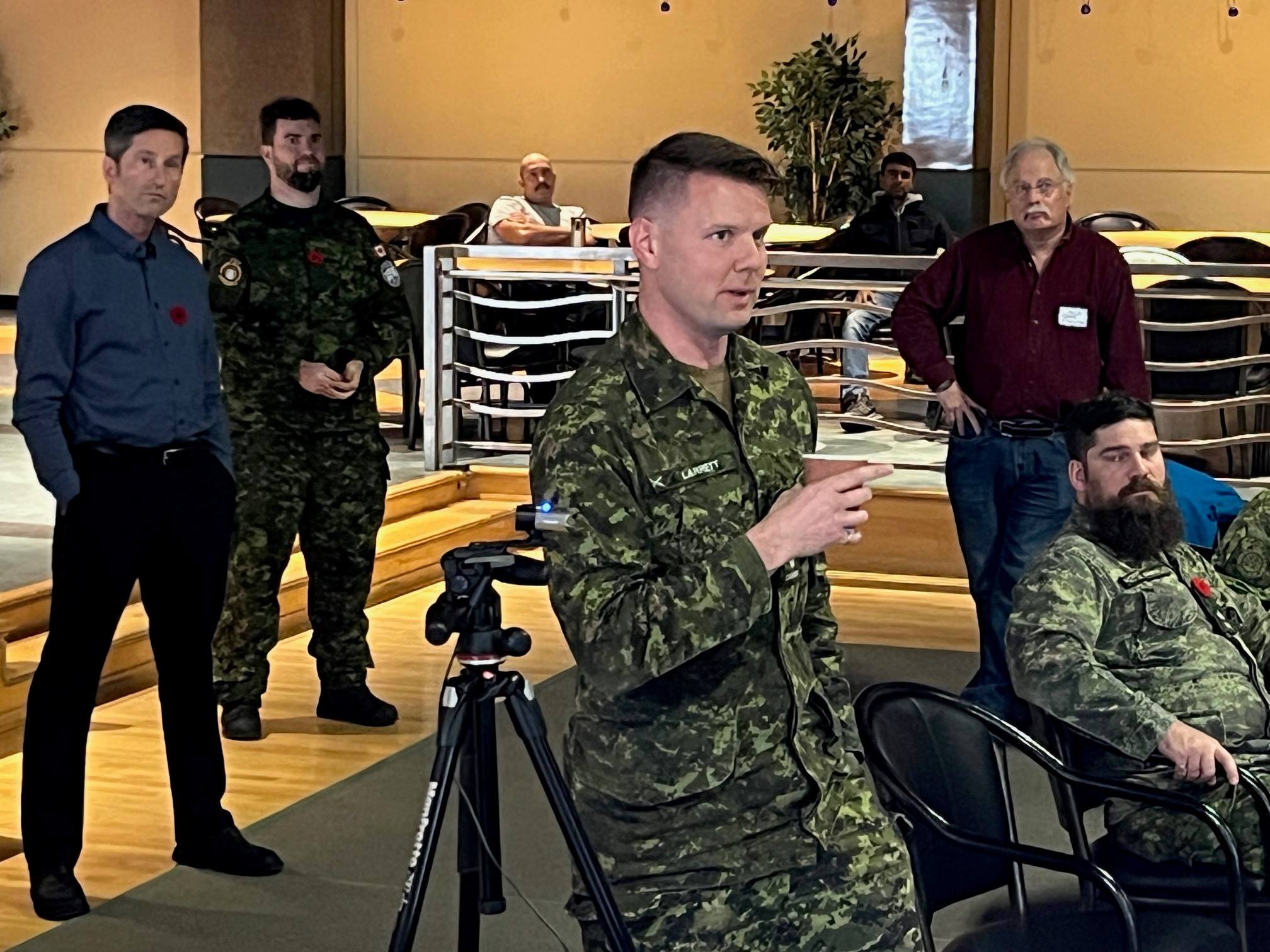 Engr Planning WGs – J3 Operations Officer, RPOU(O), Maj David Larrett, during the question period.