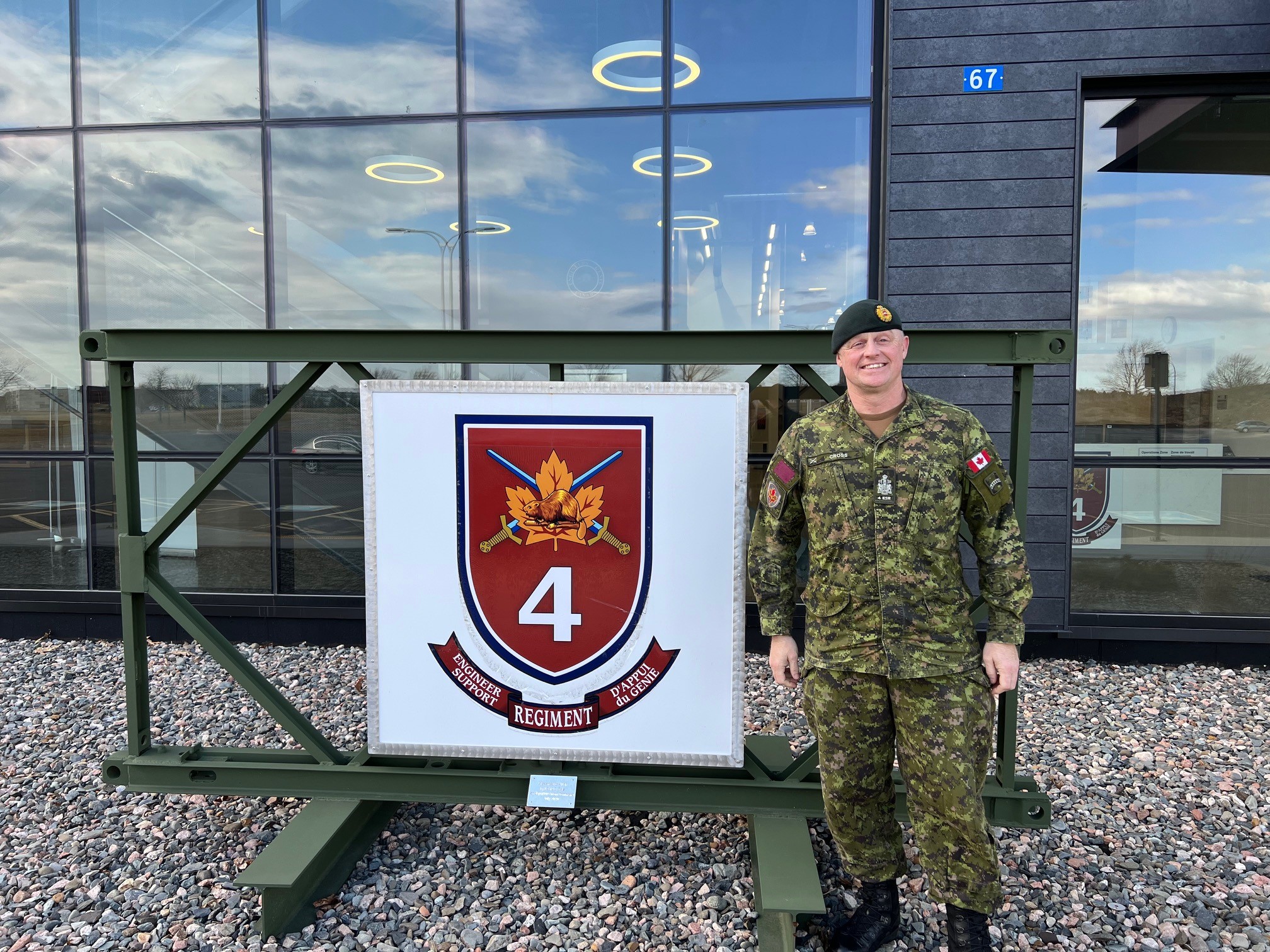 Happy RSM – CWO Frank Cross, RSM 4 ESR is content with the new 4 ESR building. Photo by Capt Kyle Ho, RPOU(W)