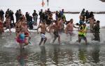 Seventy-seven brave souls kicked off 2017 with a splash as the 31st annual Polar Bear Swim brought a large crowd of spectators and some eager swimmers to Gyro Park in Trail.— Image Credit: Guy Bertrand Photo
