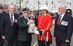 Left to right: Col John Lesperance (Ret'd), Pres CMEA, Col Comdt Steve Irwin. OCdt Cruz and LCol Steve Kelly, Pres Kingston Branch CMEA