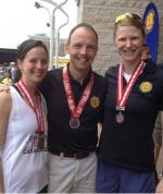Capt Best (left) and Maj Bramma (right) with CAF Running Patron BGen Pelletier