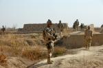 Brigadier-General Jennie Carignan, as the commanding officer of Task Force Kandahar Engineer Regiment patrols in Nakhonay, District of Panjwai in February 2010./Le Bgén Jennie Carignan, alors commandant du régiment de génie de la Force opérationnelle Kandahar, effectue une patrouille à Nakhonay, dans le district de Panjwai, en février 2010. 