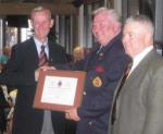 Jim Harris receiving CME Branch Commendation