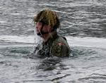 Member of 44 Fd Sqn takes the plunge