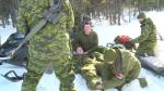 Soldiers from Base Gagetown are in Bathurst for the next ten days taking part in arctic military training as they prepare for further training, shown here, in Happy Valley Goose Bay. (CBC)