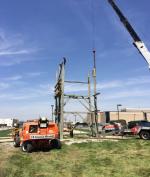 Sappers from 2 CER removing the last of the support bracing before the posts are cut and removed // Les sapeurs du 2e RGC retirent ce qui reste du contreventement avant de couper les poutres