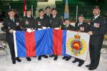 On Saturday, 7 May 2016, during the common ceremonial activity of the Abitibi-Témiscamingue cadet corps in Malartic, the commander (Major André Desrochers) and the Sergeant Major (Sergeant Jean-François Gouin) of 34 CER, Det Rouyn-Noranda, presented the Engineering insignia to the Army cadet corps of the region. This was part of the festivities marking the 75th anniversary of the military engineer presence in the region. The celebrations were held from 7 to 15 May 2016. /le samedi 7 mai, lors de la cérémoni