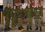 Cpl Macdonald, RPOU Ontario, Det Kingston Pte Carriere, WATS, WLE, 22 Wing North Bay Cpl Mason, 191 CEF, 19 Wing Comox Pte Wright, RPOU Ontario, Det Kingston MCpl Petz, 17 MSS, Winnipeg