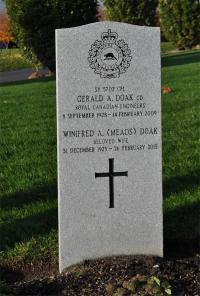 Cpl Gerald Allan “Joe” Doak, CD (Ret’d)  Grave Stone