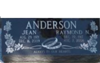 Raymond Nels Anderson gravemarker in the Wetaskiwin Cemetery