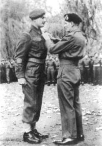 WOII Howes receiving the Military Medal from Field Marshall Montgomery