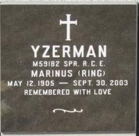 Spr Marinus "Ring" Yzerman, (Ret'd) Headstone, Olds Cemetery