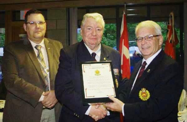 New Recipient - CMEA Commendation - Branch CWO Ron Swift, MWO Jim Harris (Ret'd) and Col Comdt Steve Irwin