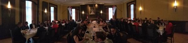 Members of Real Properties Operations Section Halifax attend their annual Engineers' Birthday Mess Dinner, partly sponsored this year by the Halifax CMEA Chapter. 