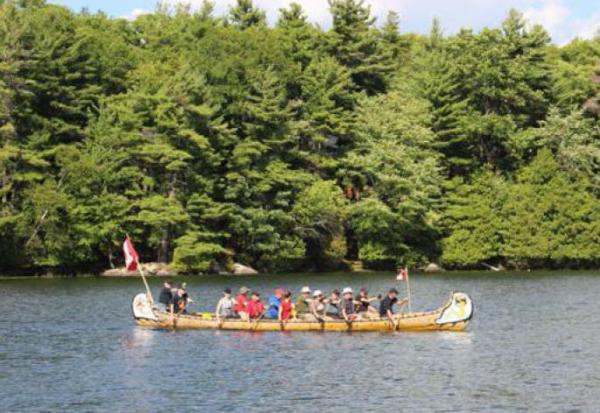 “La Chasse Galerie” paddling on Upper Rideau Lake (between the Narrows and Newboro)