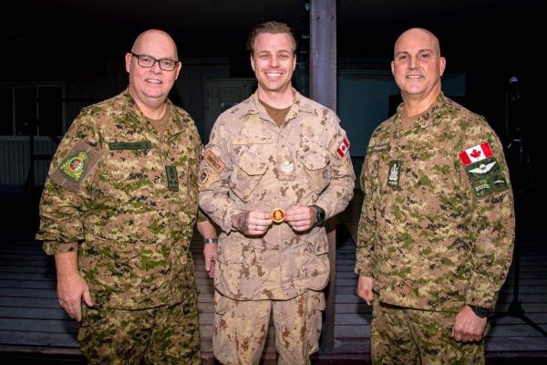 Sgt Tremblay receives CJOC Coin