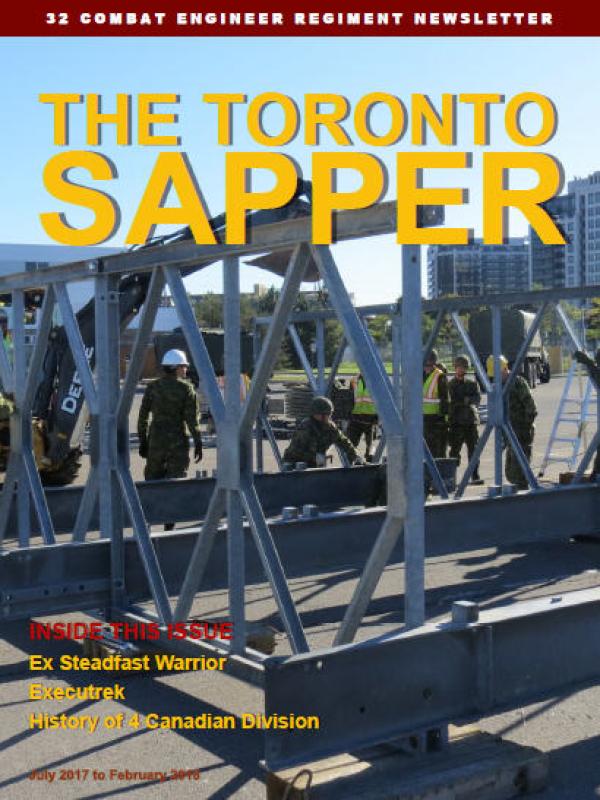 THE TORONTO SAPPER - cover