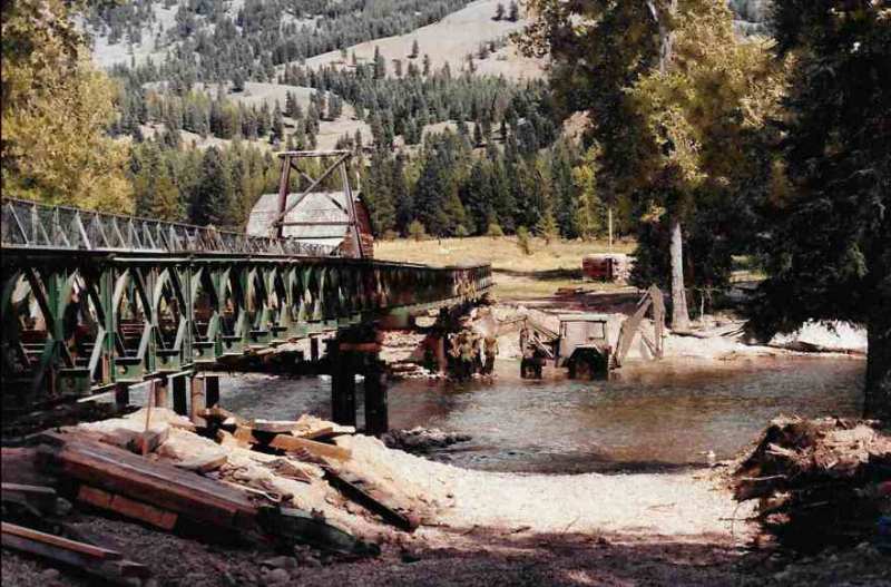 Sappers Bridge in the final stages of construction.