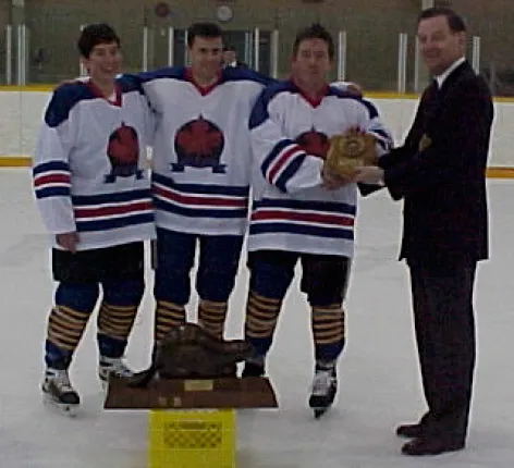 CME Col Comdt A.C. Brown with Pacific Beaver Cup 2000 Winners
