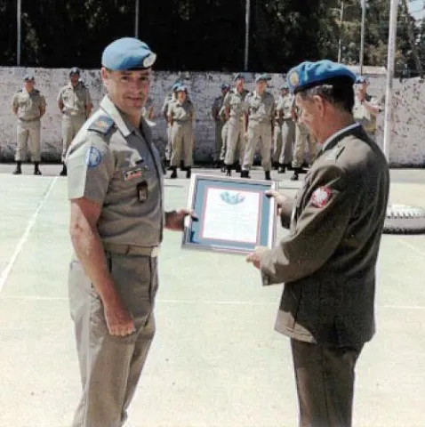 MCpl Desveaux in the Golan Heights about 1993