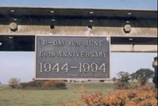 D-Day Plaque on Two Fords Bridge