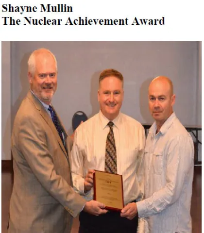 Shayne Mullin - The Nuclear Achievement Award // Prix d’excellence en matière de sûreté nucléaire   