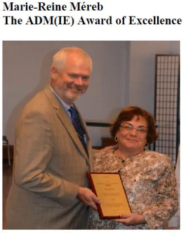 Marie-Reine Méreb - The ADM(IE) Award of Excellence // Prix d’excellence du SMA(IE)  