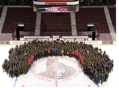 Eleven CF members from the IE Group were invited // Onze militaires du Groupe IE ont été invités (MCpl Martine Pellerin, MCpl Vincent Lareau, 2Lt David Carswell, Maj David Jane, Maj Kevin Poirier, Maj Allan Trenholme, Maj Alexandra Stastny-Farrelly, LCdr Dave Swann, LCol Thomas Gale, LCol Jérémie Emond and LCol Éric Fortin).