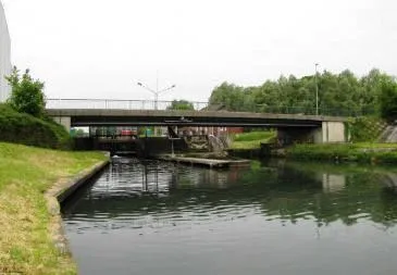 Modern Bridge at the Canal de l'Escaut