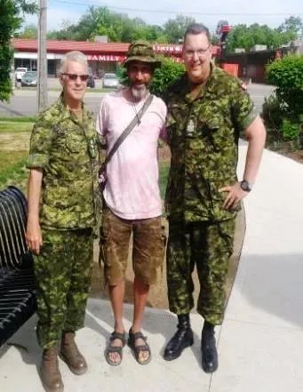 Col Comdt Steve Irwin, Larry Ramore and Branch CWO Ron Swift
