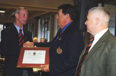 Ed Ashley receiving CME Branch Commendation