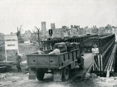 'Churchill’ Bridge built by the 5th Field Company, 18 July 1944